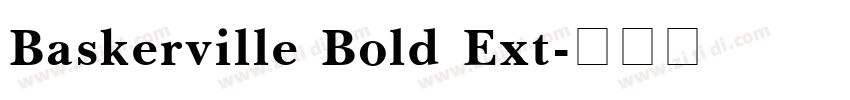 Baskerville Bold Ext字体转换